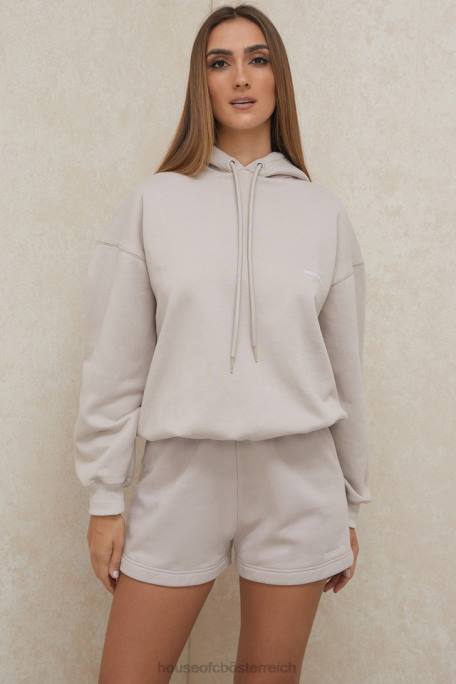 House of CB Kleidung Z26T793 Übergroßer Kapuzenpullover mit Halo-Stein