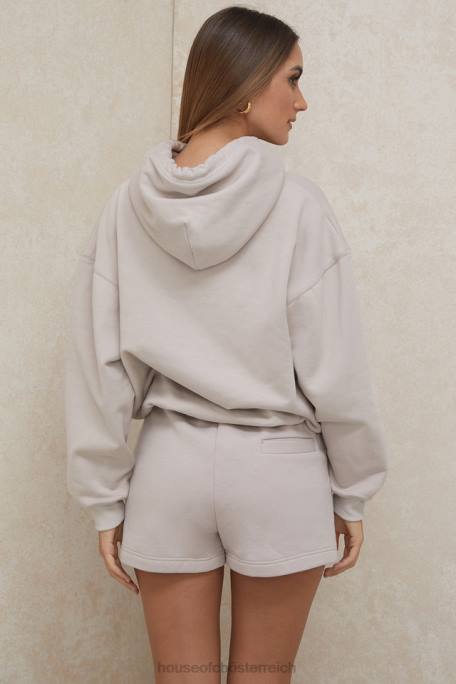 House of CB Kleidung Z26T793 Übergroßer Kapuzenpullover mit Halo-Stein