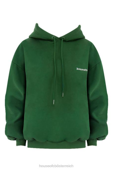 House of CB Kleidung Z26T794 Halo-grüner übergroßer Kapuzenpullover