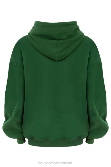 House of CB Kleidung Z26T794 Halo-grüner übergroßer Kapuzenpullover