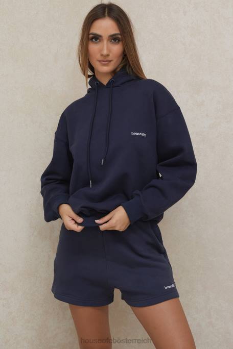 House of CB Kleidung Z26T796 Halo Navy übergroßer Kapuzenpullover