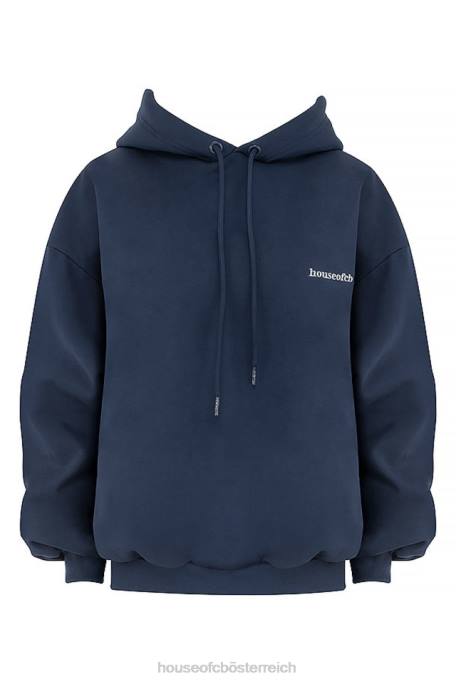 House of CB Kleidung Z26T796 Halo Navy übergroßer Kapuzenpullover