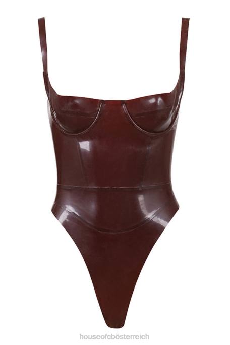 House of CB Kleidung Z26T797 Tia Rosinen-Bustier-Body aus Latex