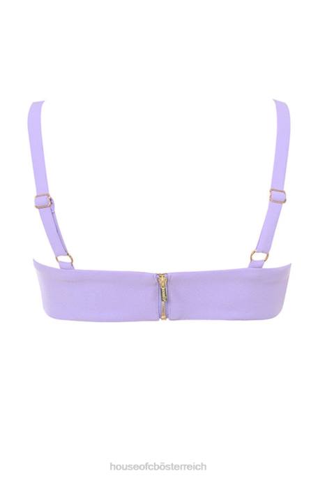 House of CB Kleidung Z26T813 Leela violettes Krepp-V-Draht-Bralet