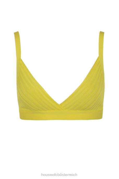 House of CB Kleidung Z26T817 Jae gelbes Bandage-Bralet-Oberteil