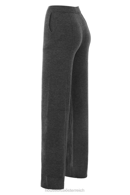 House of CB Kleidung Z26T825 Yalina-Hose aus anthrazitfarbener Kaschmirmischung