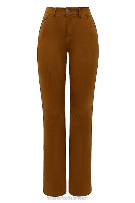 House of CB Kleidung Z26T849 Apollo Tan vegane Wildlederhose