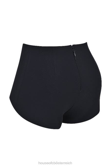 House of CB Kleidung Z26T857 Schwarze Tahni-Shorts mit hoher Taille