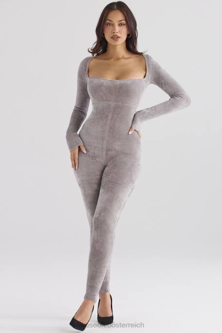 House of CB Kleidung Z26T881 Isis-Loungewear-Jumpsuit aus schwerem Chenille-Nerz