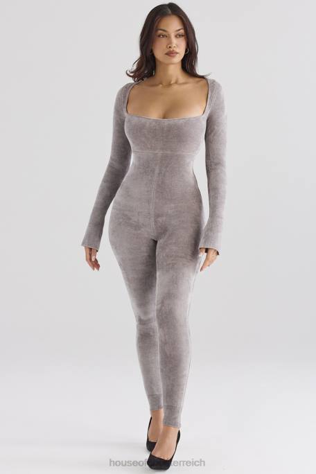 House of CB Kleidung Z26T881 Isis-Loungewear-Jumpsuit aus schwerem Chenille-Nerz