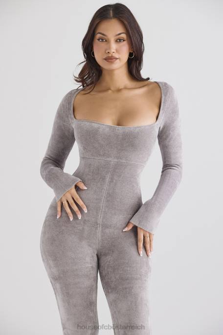 House of CB Kleidung Z26T881 Isis-Loungewear-Jumpsuit aus schwerem Chenille-Nerz