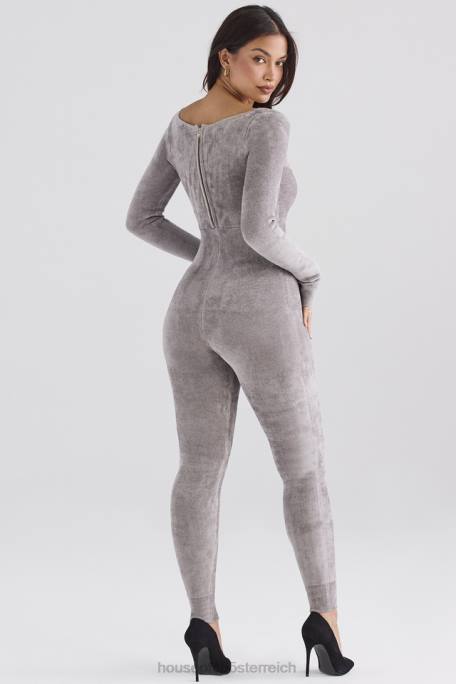 House of CB Kleidung Z26T881 Isis-Loungewear-Jumpsuit aus schwerem Chenille-Nerz