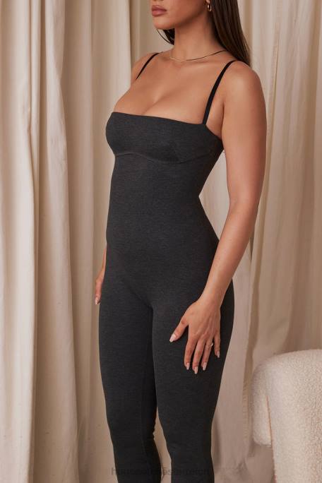 House of CB Kleidung Z26T885 Luisa Loungewear-Jumpsuit in Anthrazit