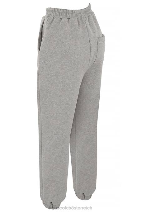 House of CB Kleidung Z26T944 Himmelhellgraue Jogginghose mit Fleece-Rückseite