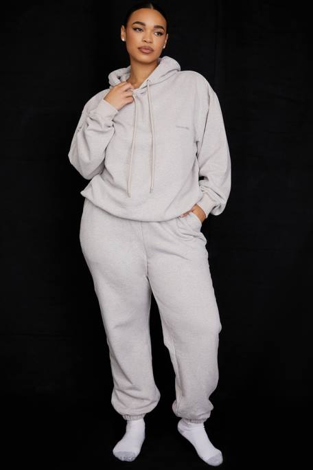 House of CB Kleidung Z26T944 Himmelhellgraue Jogginghose mit Fleece-Rückseite