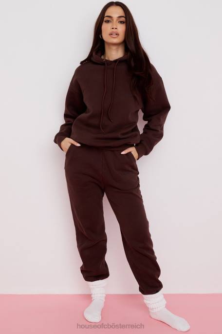 House of CB Kleidung Z26T975 Sky Chocolate Fleece-Rücken-Jogginghose