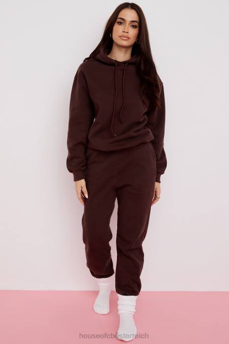 House of CB Kleidung Z26T975 Sky Chocolate Fleece-Rücken-Jogginghose