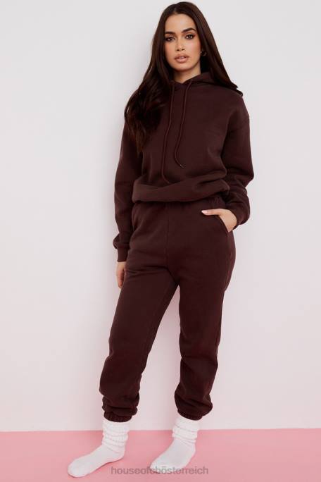 House of CB Kleidung Z26T975 Sky Chocolate Fleece-Rücken-Jogginghose