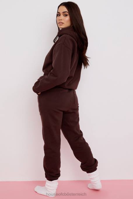 House of CB Kleidung Z26T975 Sky Chocolate Fleece-Rücken-Jogginghose