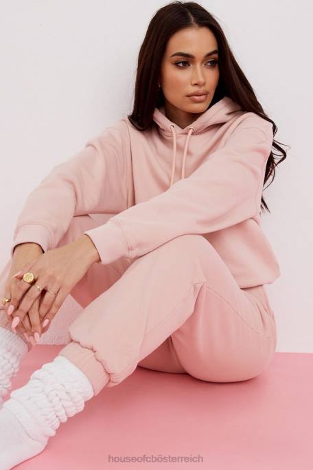 House of CB Kleidung Z26T976 Sky Blush Fleece-Rücken-Jogginghose