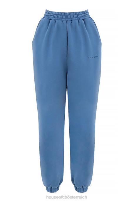 House of CB Kleidung Z26T977 Sky Azure Fleece-Rücken-Jogginghose