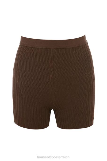 House of CB Kleidung Z26T986 Eden Chocolate Bandage-Shorts