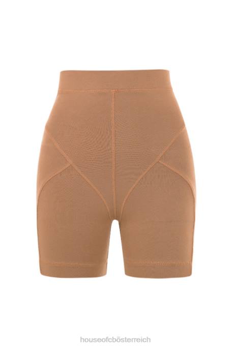 House of CB Kleidung Z26T990 Harley Toffee Coverstitch-Shorts