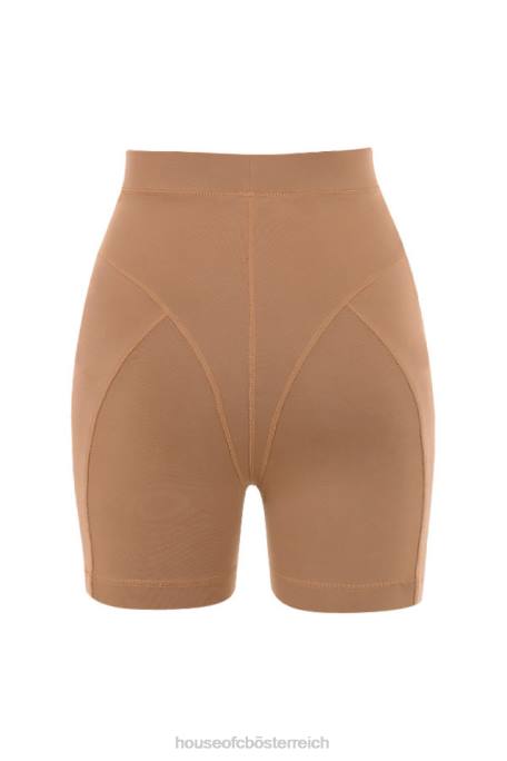 House of CB Kleidung Z26T990 Harley Toffee Coverstitch-Shorts