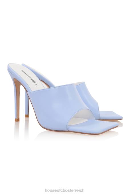 House of CB Schuhe Z26T1082 Mistress Rocks Dream Scene babyblaue Mules mit eckiger Zehenpartie