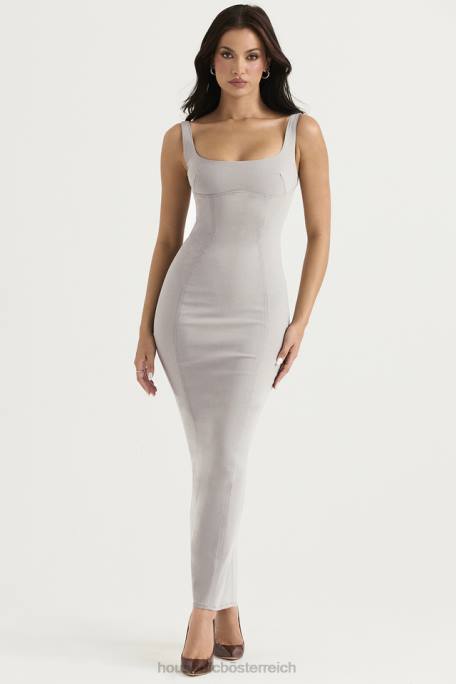 House of CB Kleidung Z26T371 rea rauch figurbetontes maxikleid