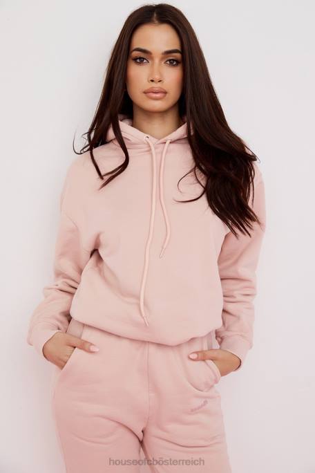 House of CB Kleidung Z26T763 Halo Blush übergroßer Kapuzenpullover